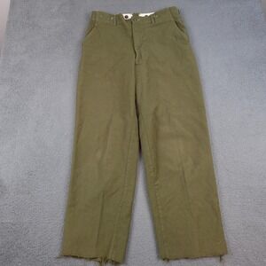 Vintage Military Wool Pants Mens 32x29 Button Fly Army Uniform 60s 70s
